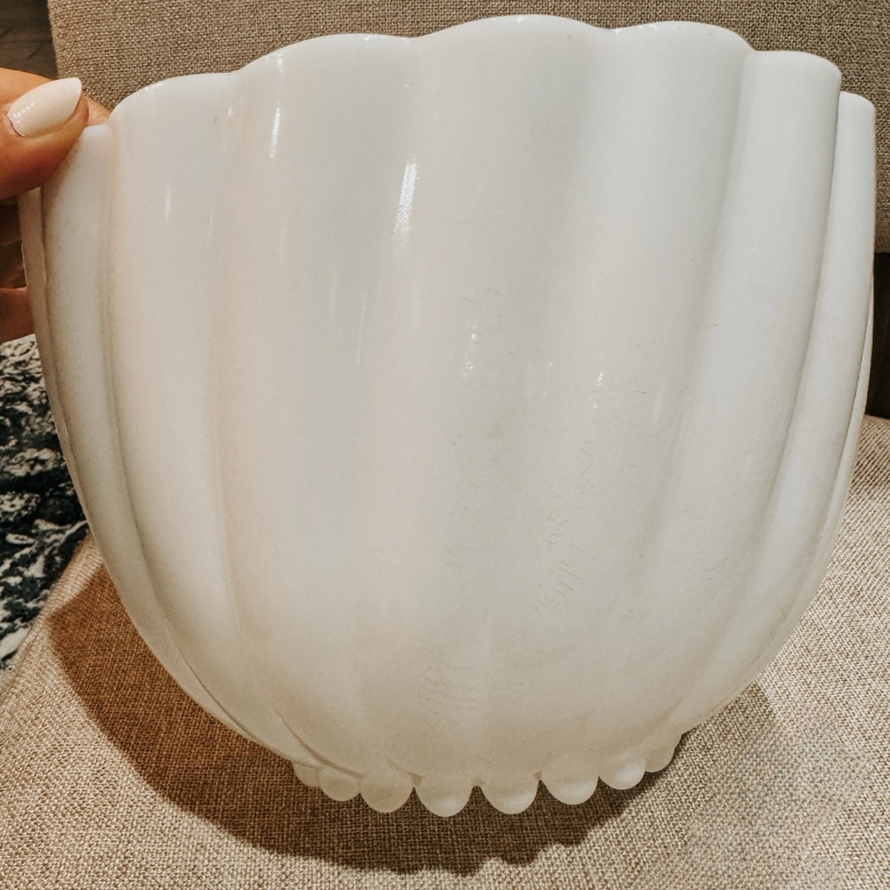 Vintage Hazel-Atlas Alpine White Milk Glass Punch Bowl – 10”